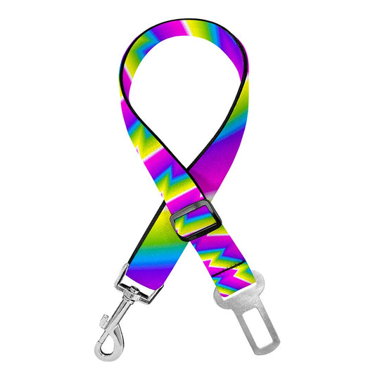 Abstract Twisted Moving Optical Illusion Dog Seat Belt