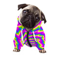 Abstract Twisted Moving Optical Illusion Dog Zip Up Hoodie