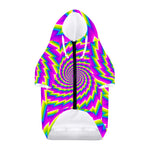 Abstract Twisted Moving Optical Illusion Dog Zip Up Hoodie
