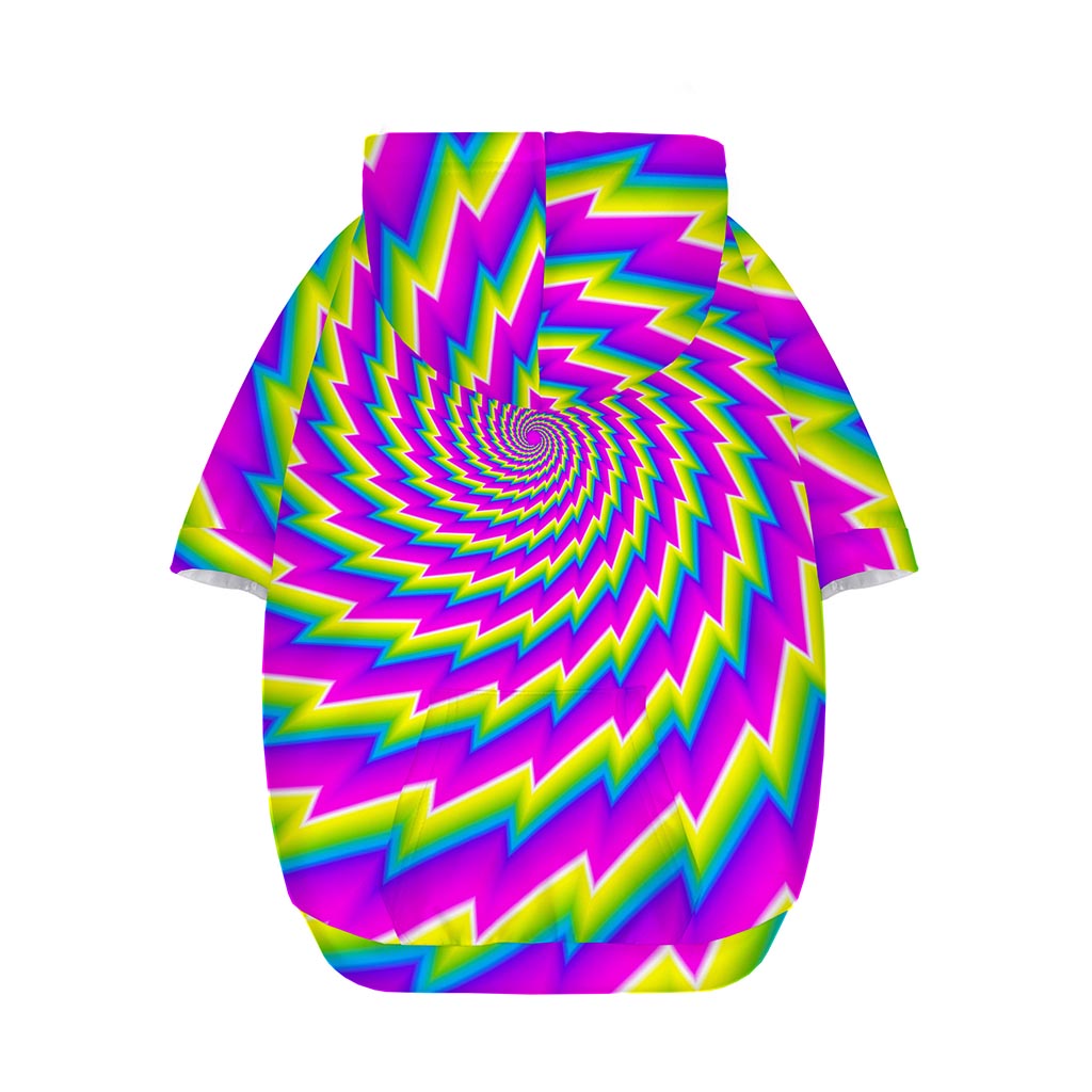 Abstract Twisted Moving Optical Illusion Dog Zip Up Hoodie