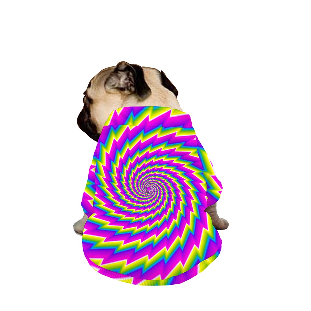 Abstract Twisted Moving Optical Illusion Dog Zip Up Jacket