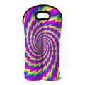 Abstract Twisted Moving Optical Illusion Double Neoprene Wine Tote