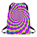 Abstract Twisted Moving Optical Illusion Drawstring Backpack