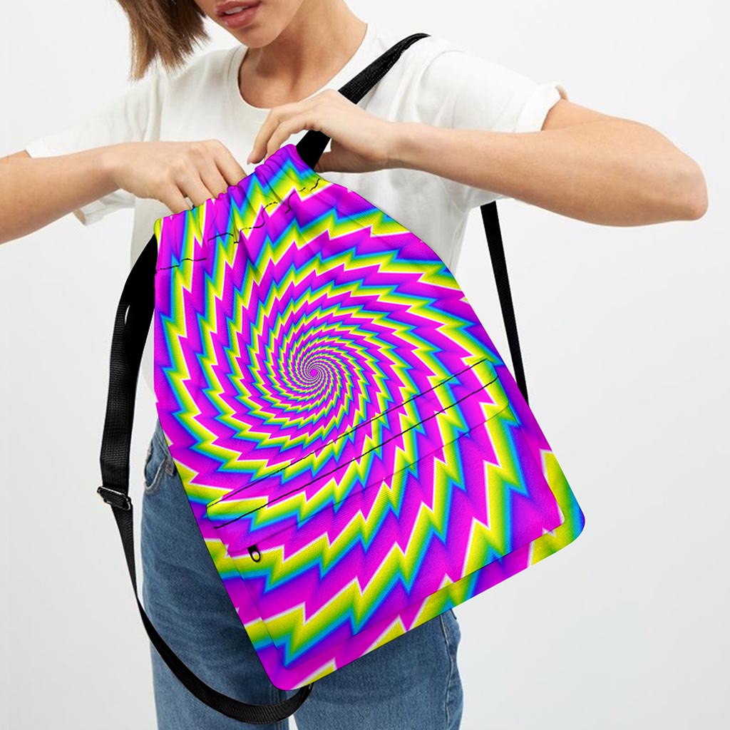 Abstract Twisted Moving Optical Illusion Drawstring Backpack