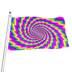 Abstract Twisted Moving Optical Illusion Flag