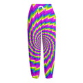 Abstract Twisted Moving Optical Illusion Fleece Lined Knit Pants
