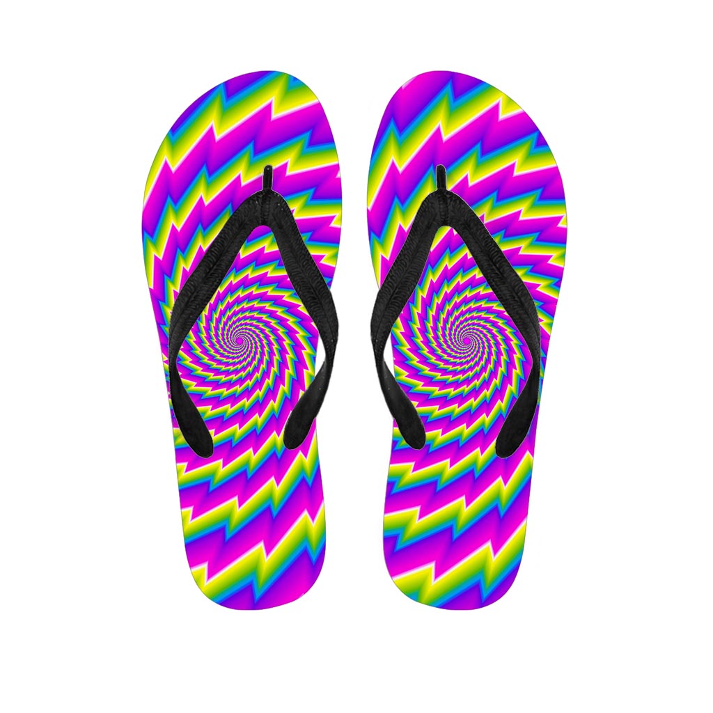 Abstract Twisted Moving Optical Illusion Flip Flops