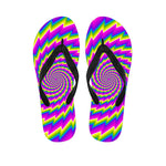Abstract Twisted Moving Optical Illusion Flip Flops