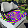 Abstract Twisted Moving Optical Illusion Golf Cart Seat Cover