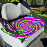 Abstract Twisted Moving Optical Illusion Golf Cart Seat Cover