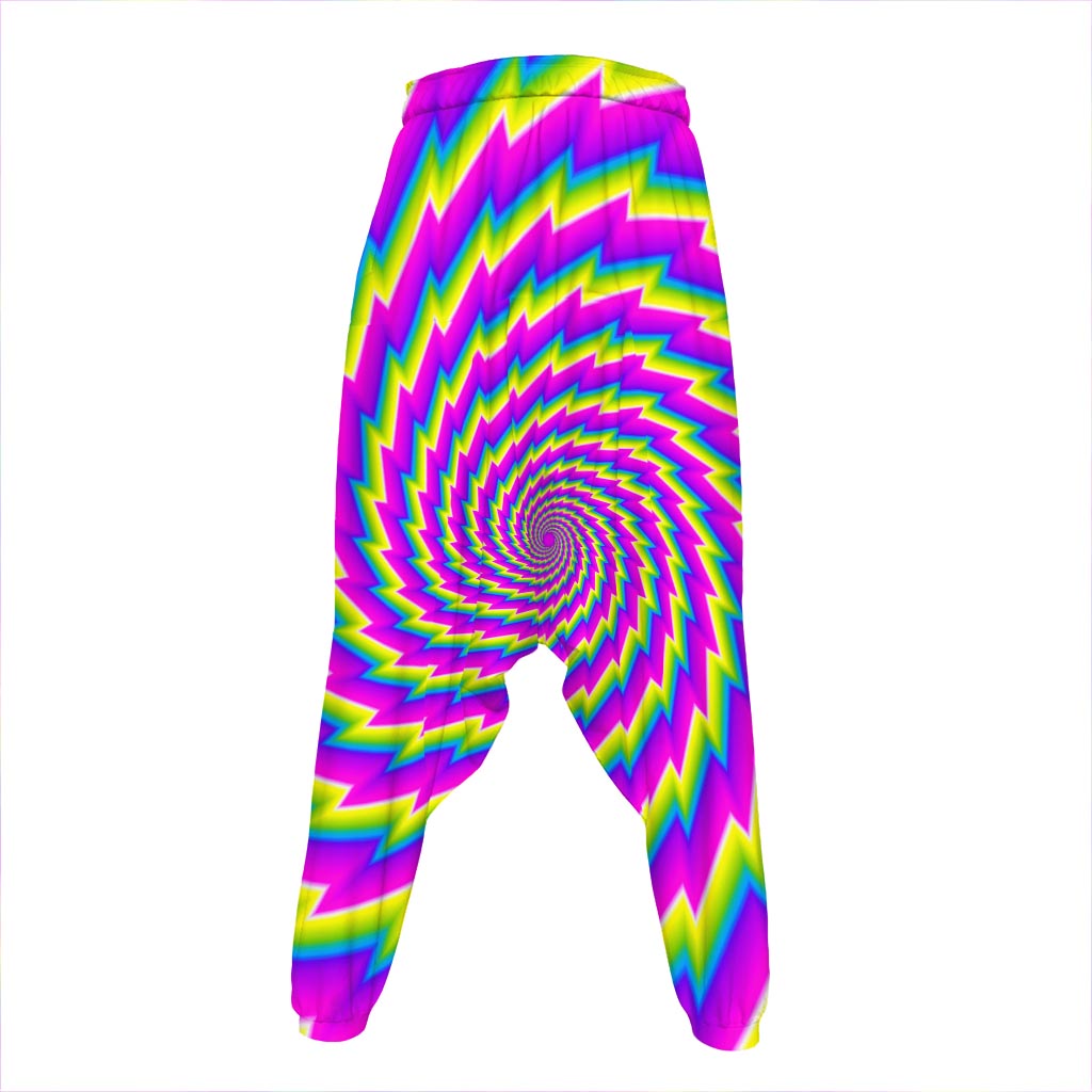 Abstract Twisted Moving Optical Illusion Hammer Pants