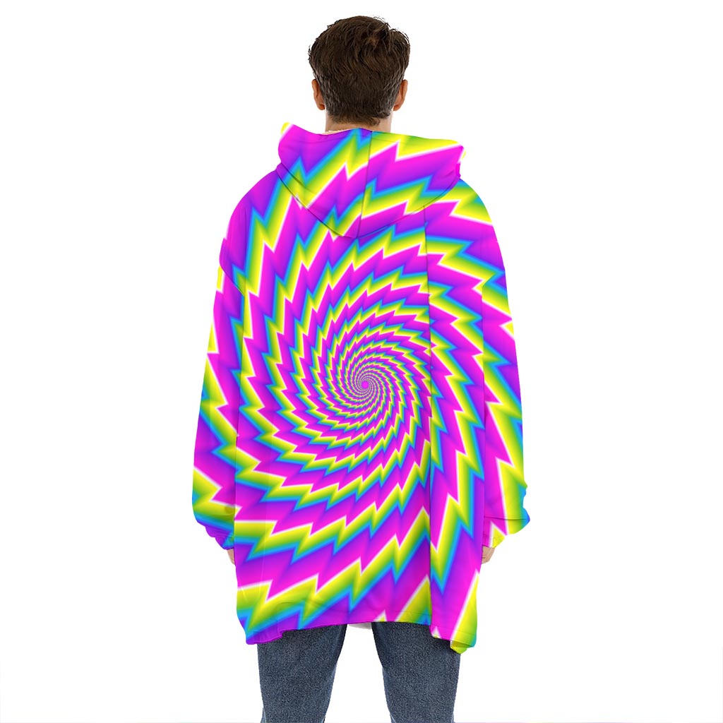 Abstract Twisted Moving Optical Illusion Hoodie Blanket