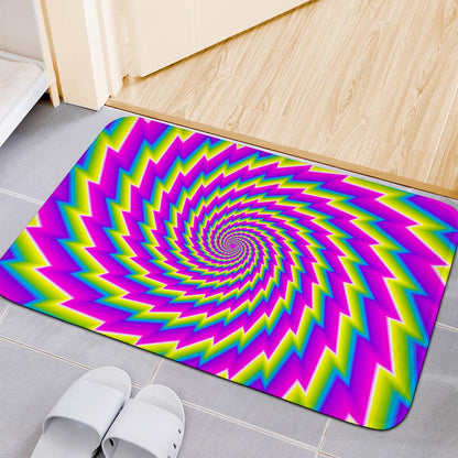 Abstract Twisted Moving Optical Illusion Indoor Door Mat
