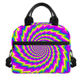 Abstract Twisted Moving Optical Illusion Insulated Lunch Bag