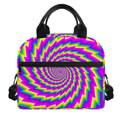 Abstract Twisted Moving Optical Illusion Insulated Lunch Bag