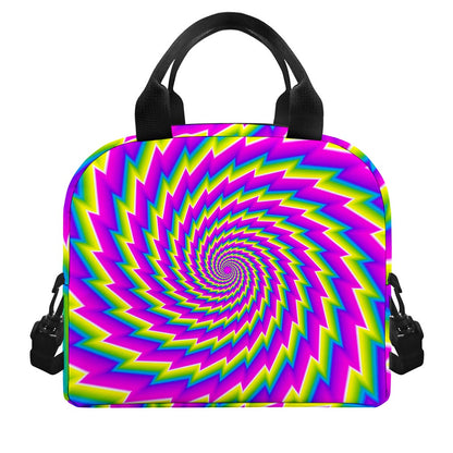 Abstract Twisted Moving Optical Illusion Insulated Lunch Bag
