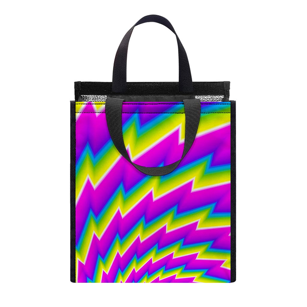Abstract Twisted Moving Optical Illusion Insulated Lunch Tote