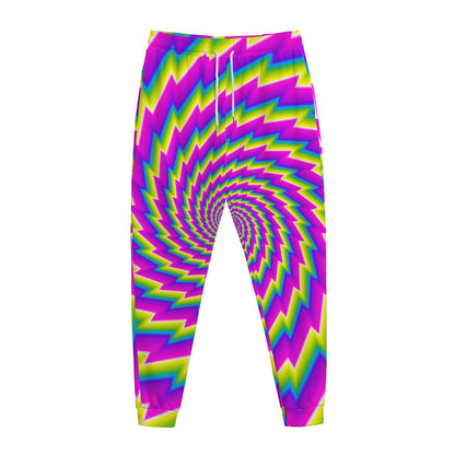 Abstract Twisted Moving Optical Illusion Jogger Pants