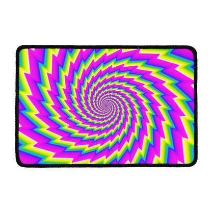 Abstract Twisted Moving Optical Illusion Kitchen Mat