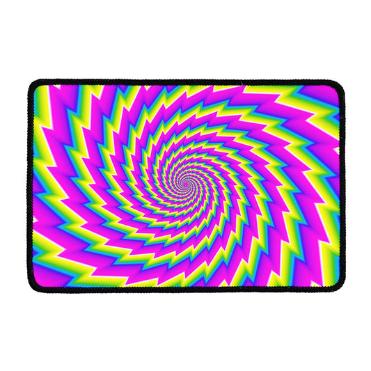 Abstract Twisted Moving Optical Illusion Kitchen Mat