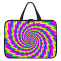 Abstract Twisted Moving Optical Illusion Laptop Sleeve With Handle