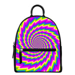 Abstract Twisted Moving Optical Illusion Leather Backpack