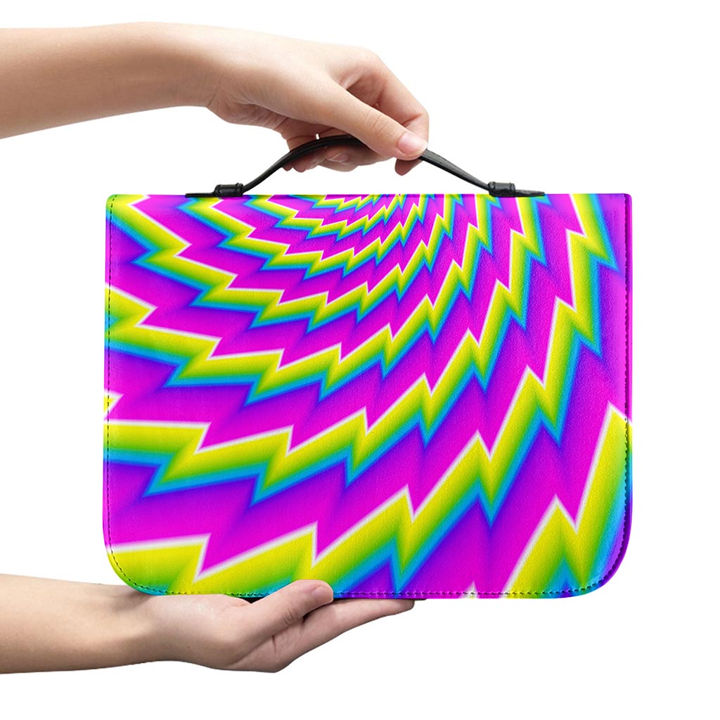 Abstract Twisted Moving Optical Illusion Leather Bible Cover