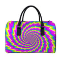 Abstract Twisted Moving Optical Illusion Leather Duffel Bag