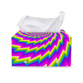 Abstract Twisted Moving Optical Illusion Leather Tissue Box Cover