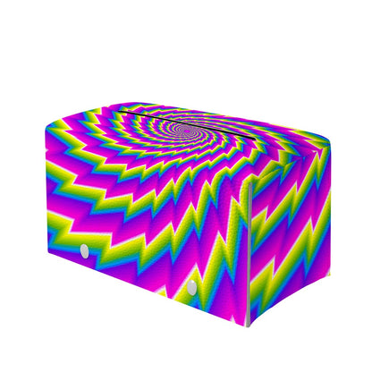 Abstract Twisted Moving Optical Illusion Leather Tissue Box Cover