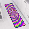 Abstract Twisted Moving Optical Illusion Long Kitchen Mat