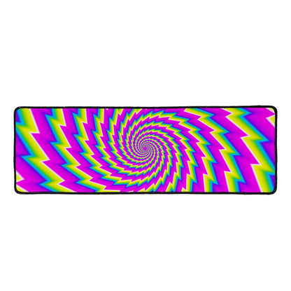 Abstract Twisted Moving Optical Illusion Long Kitchen Mat