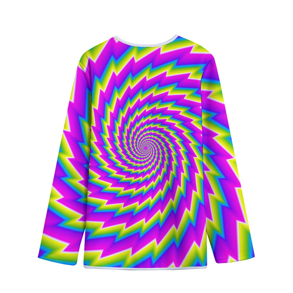 Abstract Twisted Moving Optical Illusion Long Sleeve Short Coat