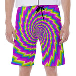 Abstract Twisted Moving Optical Illusion Men's Beach Shorts
