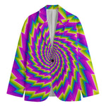 Abstract Twisted Moving Optical Illusion Men's Blazer