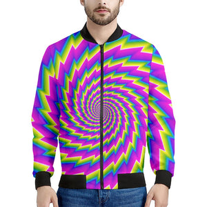 Abstract Twisted Moving Optical Illusion Men's Bomber Jacket