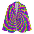 Abstract Twisted Moving Optical Illusion Men's Cotton Blazer