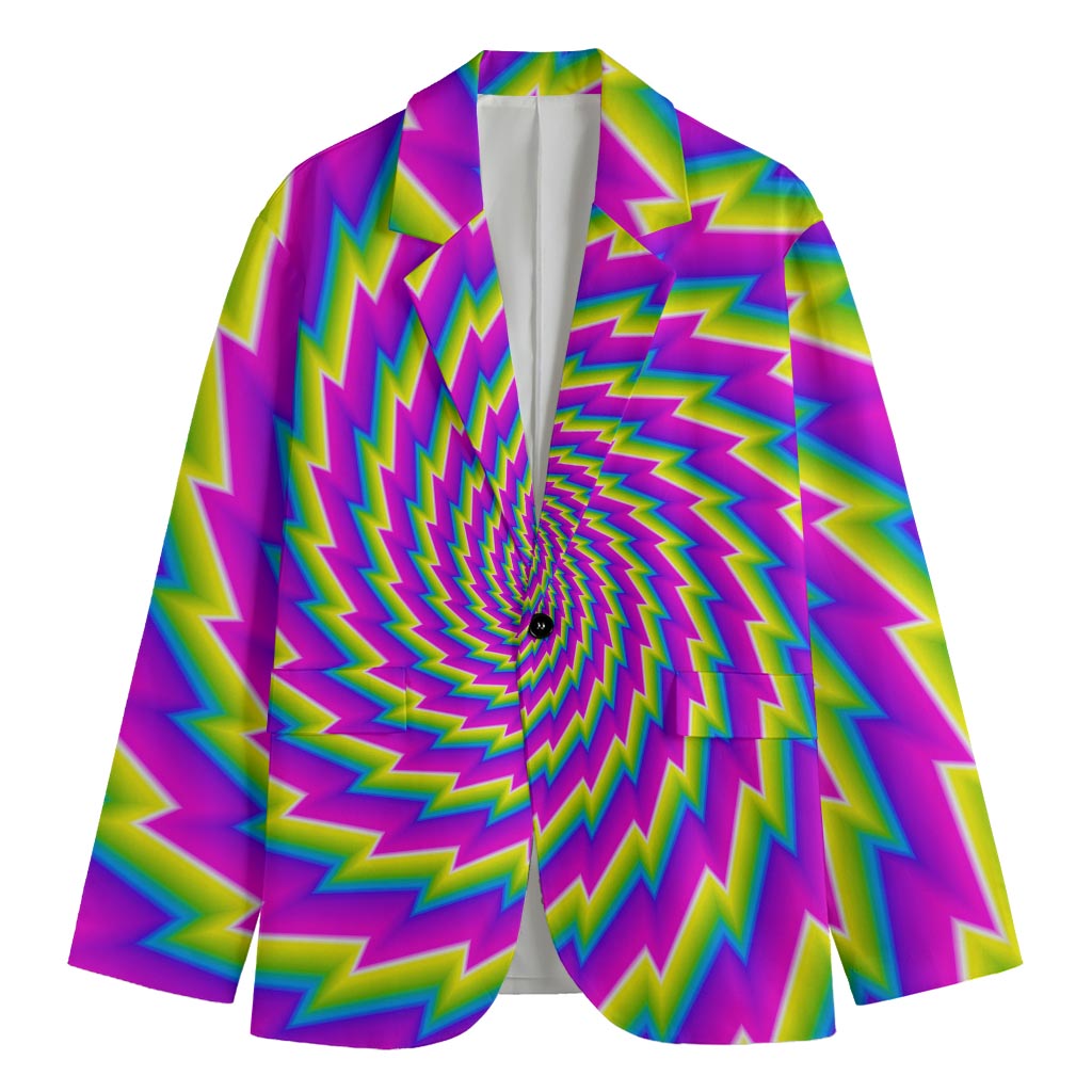 Abstract Twisted Moving Optical Illusion Men's Cotton Blazer