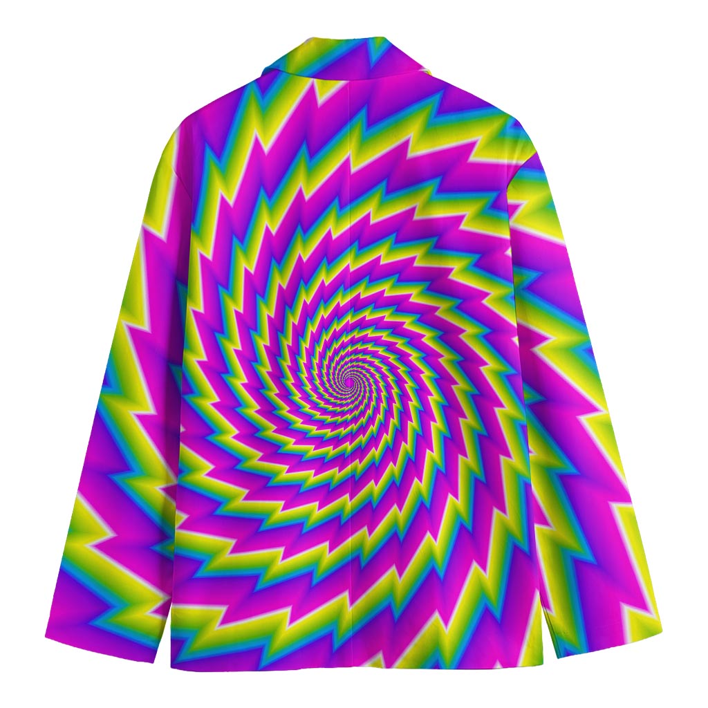 Abstract Twisted Moving Optical Illusion Men's Cotton Blazer