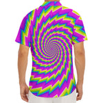 Abstract Twisted Moving Optical Illusion Men's Deep V-Neck Shirt