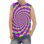 Abstract Twisted Moving Optical Illusion Men's Fitness Tank Top