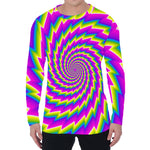 Abstract Twisted Moving Optical Illusion Men's Long Sleeve T-Shirt