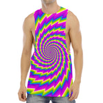Abstract Twisted Moving Optical Illusion Men's Muscle Tank Top