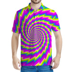 Abstract Twisted Moving Optical Illusion Men's Polo Shirt