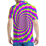 Abstract Twisted Moving Optical Illusion Men's Polo Shirt