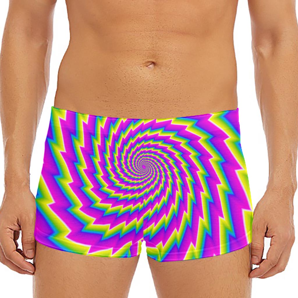 Abstract Twisted Moving Optical Illusion Men's Short Boxer Briefs