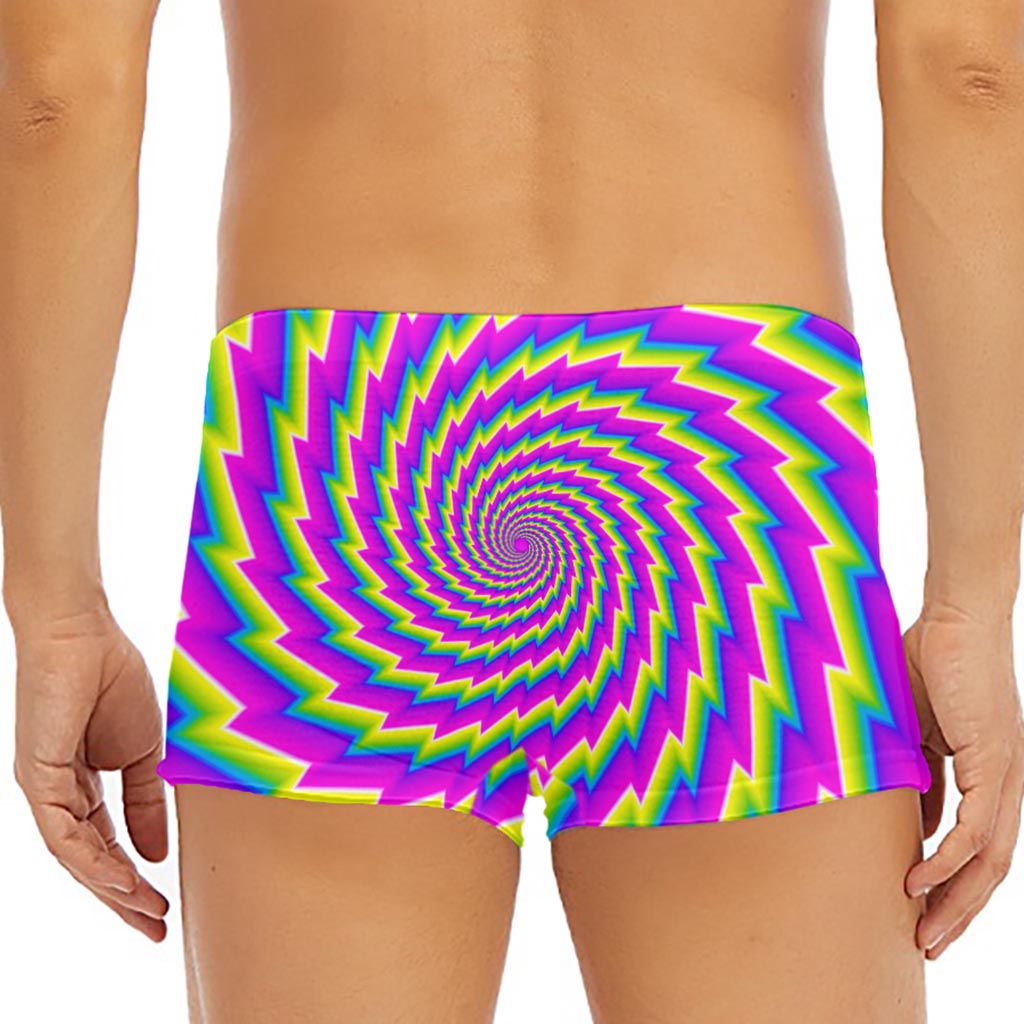 Abstract Twisted Moving Optical Illusion Men's Short Boxer Briefs
