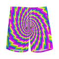 Abstract Twisted Moving Optical Illusion Men's Athletic Shorts