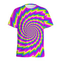 Abstract Twisted Moving Optical Illusion Men's Athletic T-Shirt