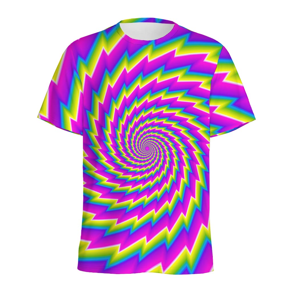 Abstract Twisted Moving Optical Illusion Men's Sports T-Shirt